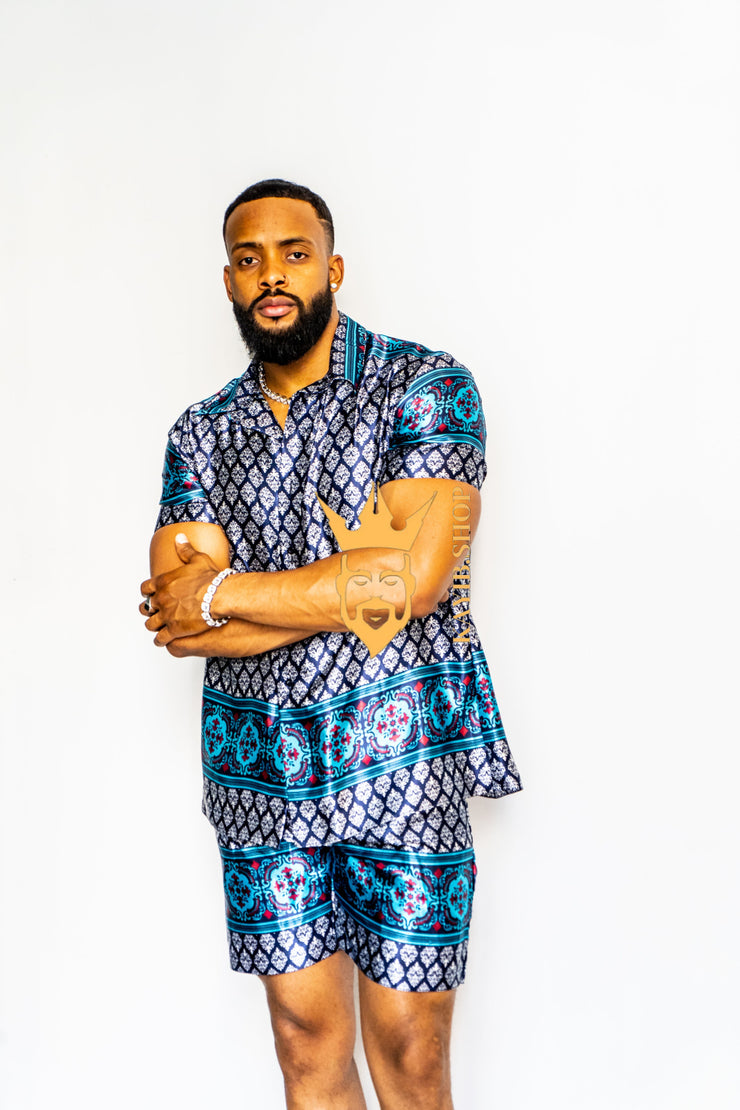 Mens Satin Silk Set 2Pcs