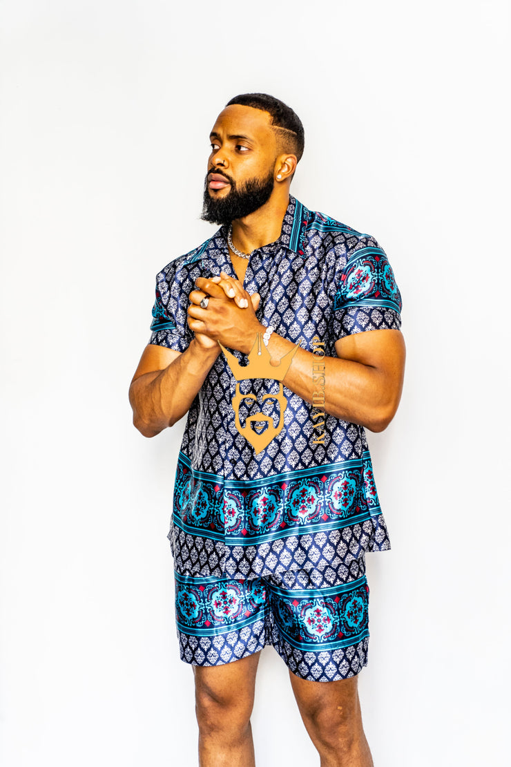 Mens Satin Silk Set 2Pcs