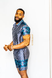 Mens Satin Silk Set 2Pcs