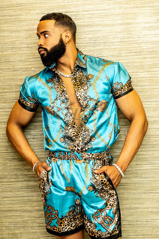 Summer Barroco Silk Outfits M / Light Blue    beach style, boho poncho, burning man, burning man poncho, mykonos poncho,tulum, tuluminati, tuluminati poncho, tulum poncho, tulum style, unique poncho