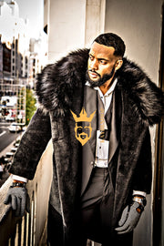 Teddy Luxury Handmade Men's Fur Coat - Limited Edition Italian Leather Outerwear for Eclectic Masculine Style - Stay Warm in Ultimate Comfort and Sophistication - kayibstrore