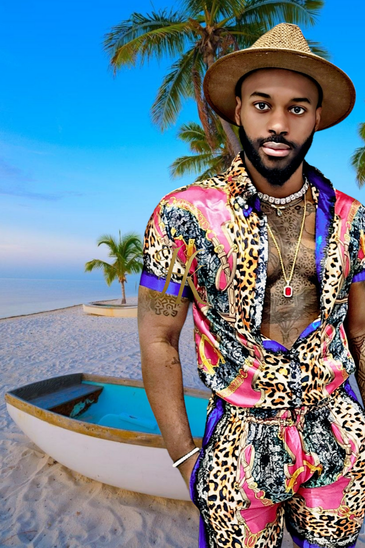 Beachwear Men s Luxury Silk Dress Set Outfits Stand out in style