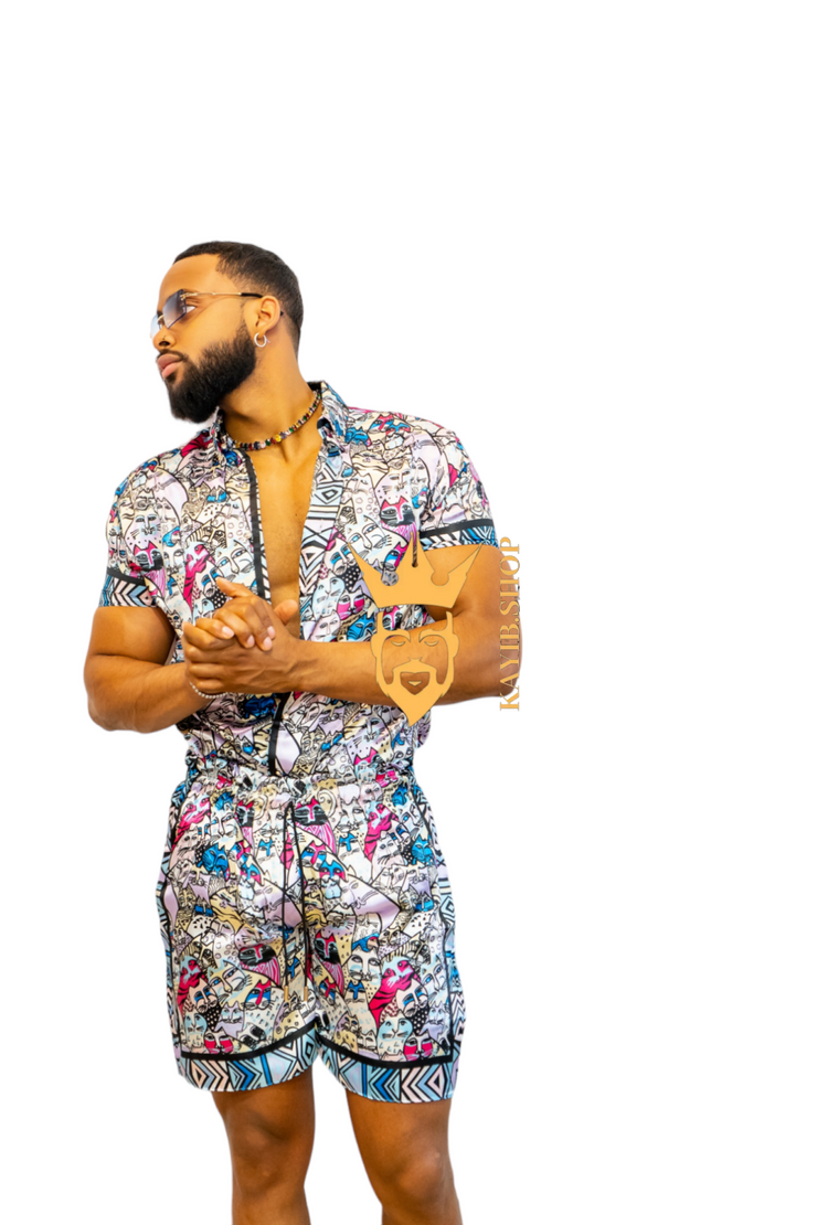 KAYIB Manga Barroco Silk Outfit - Elevate Your Style Game with This Sophisticated and Comfortable Masterpiece - Perfect for Summer Getaways and Casual Outings! - kayibstrore