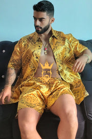 Barocco Outfits Silk Set - Indulge in Luxury and Style with the Perfect Fit. - kayibstrore