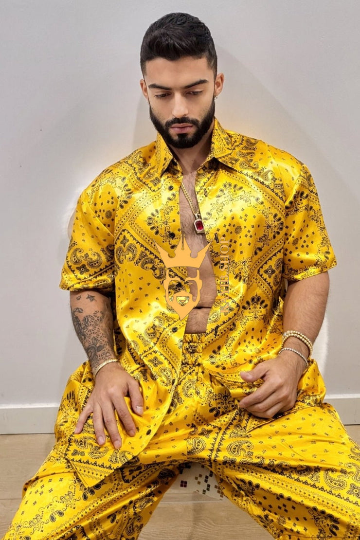Barocco Outfits Silk Set - Indulge in Luxury and Style with the Perfect Fit. - kayibstrore