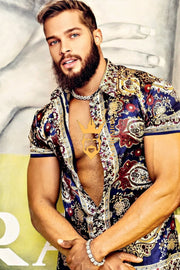 Barocco Print Silk Set - Elevate your summer style with personalized luxury and unmatched comfort. - kayibstrore