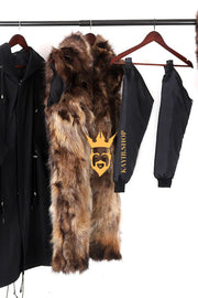 Waterproof Men Parka Winter Jacket New Fashion Warm Long Rabbit Fur Coat Man Parkas Natural Fox